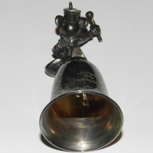 Vintage Mickey Mouse Silver plated Band Leader Bell - NE New England Collectors - Picture 3 of 5
